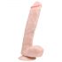 Easytoys - grote dildo met bal en zuignap (26,5 cm) - natuur