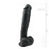 Easytoys - Grote zuignap dildo met ballen (26,5cm) - zwart