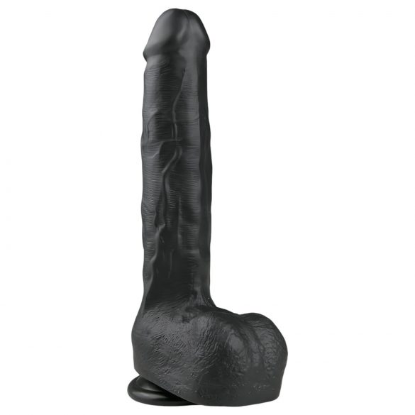 Easytoys - Grote Zwarte Dildo met Zuignap en Testikels (29,5 cm)