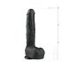 Easytoys - Grote Zwarte Dildo met Zuignap en Testikels (29,5 cm)