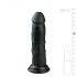 Easytoys - Realistische zuignap dildo (15,5cm) - zwart