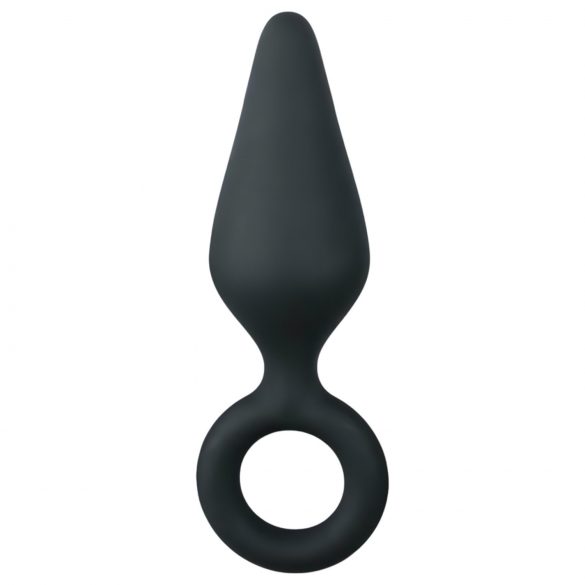 Easytoys Puntige Plug - met ring - medium (zwart)