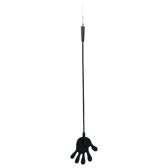 Rimba - silicone rijzweep met handje - 40 cm (zwart)