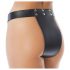 Rimba - open leren kuisheidsbelt (zwart) - M/L