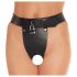 Rimba - open leren kuisheidsbelt (zwart) - M/L