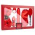 LoveBoxxx I love Red - 6-delig vibrerend bondageset - rood