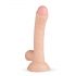 Real Fantasy Vince - lederen dildo met bal - 19,5cm (naturel)