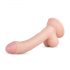 Real Fantasy Vince - lederen dildo met bal - 19,5cm (naturel)