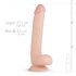 Elvin - Realistische dildo met ballen - 28cm (natuur)