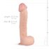 Real Fantasy Lexon - natuurgetrouwe dildo met ballen - 33 cm (natuurlijk)