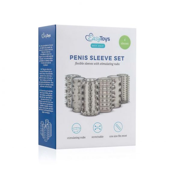 Easytoys Penis Sleeve Set - rook (6 stuks)