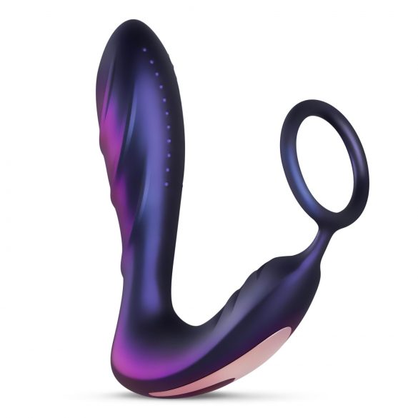 Hueman Black Hole - anaal vibrator met penisring (paars)