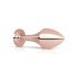 Rosy Gold Buttplug - rosegold met zwarte steen