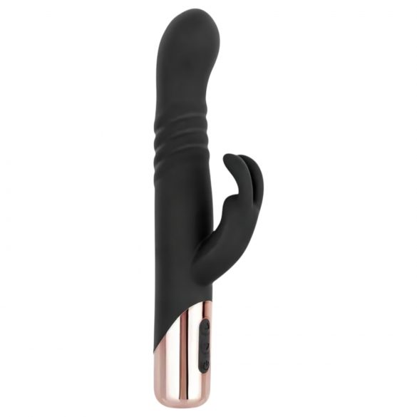 Rosy Gold - clitorisstimulerende stootvibrator (zwart)