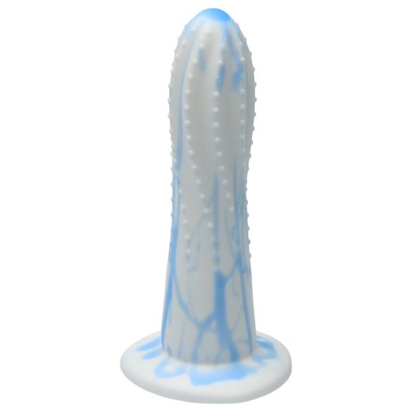 Ylva & Dite Prickly Pear - gestippelde dildo (wit-blauw)