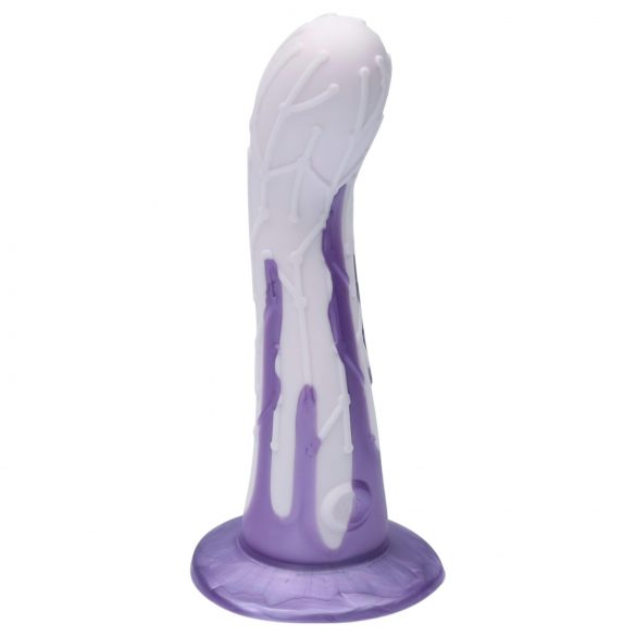 Ylva & Dite Cryptodite - zuignap dildo met dessin (roze-paars)