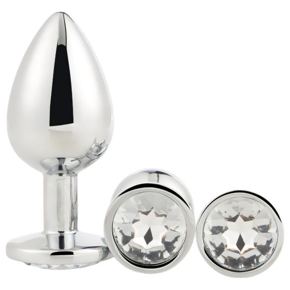 Gleaming Love - anaal plug set - zilver (3-delig)