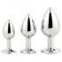 Gleaming Love - anaal plug set - zilver (3-delig)