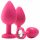 Flirts anale training set - 3 plugs - roze