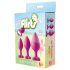 Flirts anale training set - 3 plugs - roze