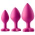 Flirts anale training set - 3 plugs - roze