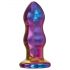 Glamour Glas - Radiografische, glazen anaal vibrator - golvend (kleurig)