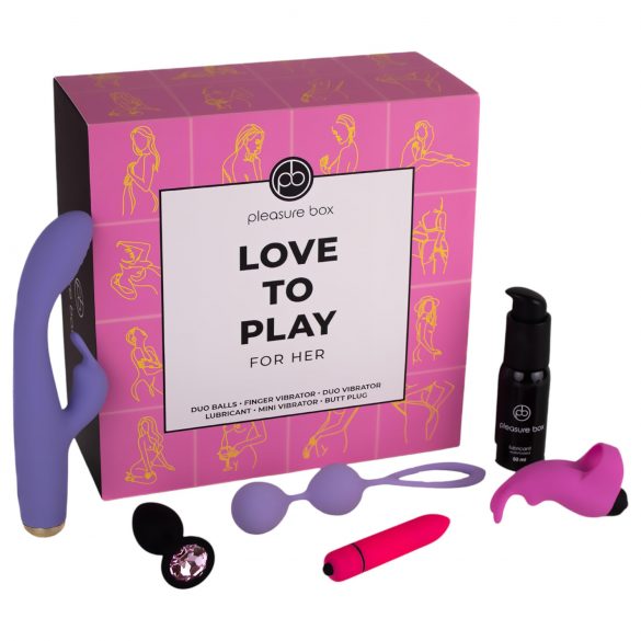 Pleasure Box Speelset - 6-delig (roze-paars)