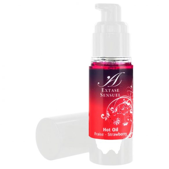 Extase Sensuel verwarmende massageolie - Aardbei (30ml)