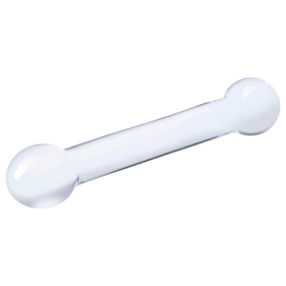 GLAS - dubbelzijdige G-spot glazen dildo (doorzichtig)