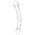 GLAS - Dubbele glazen dildo (transparant)