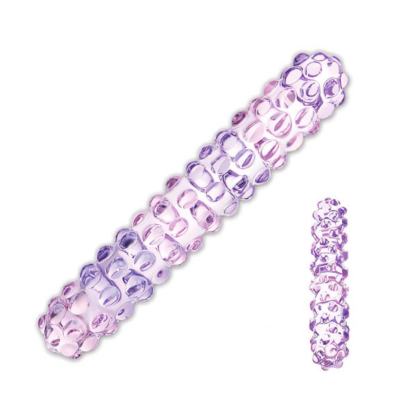 GLAS Nr. 94 - roze glazen dildo met kleine bolletjes