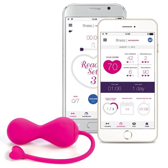 LOVELIFE BY OHMIBOD - KRUSH - Slimme, oplaadbare duo kegelhoogjes (roze)