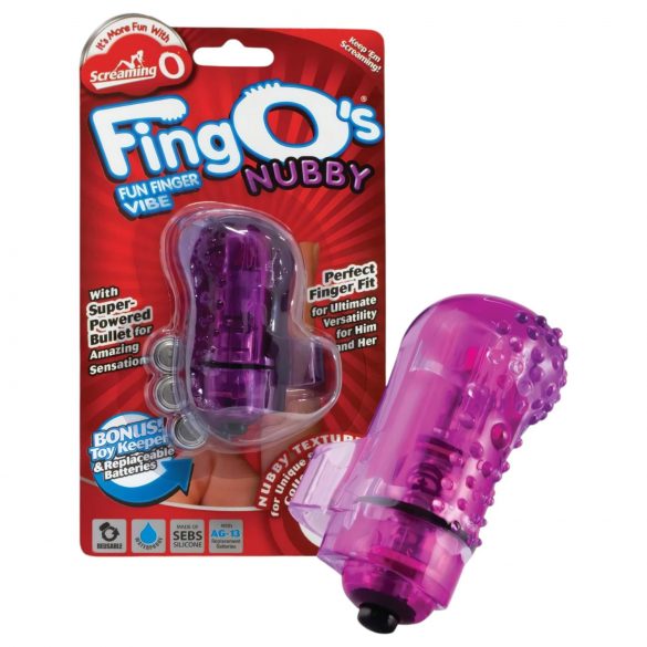 Screaming O Fingo Nubby - vinger vibrator (paars)