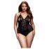 BACI Plus Size - halternek, doorzichtige body - zwart (XL-XXL)