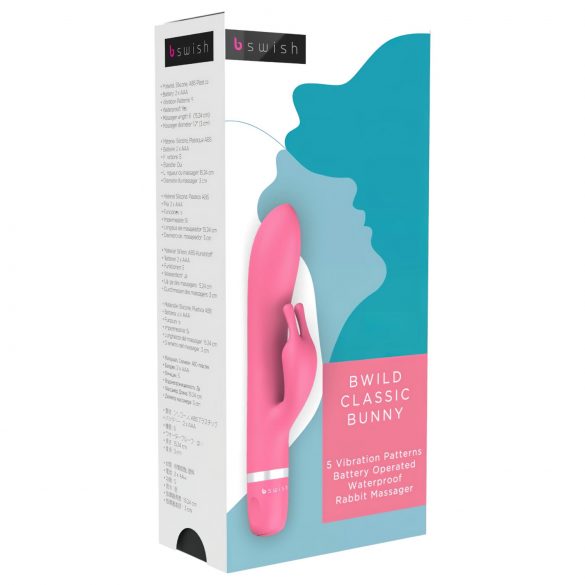 B SWISH Bwild Classic Bunny - clitoris vibrator met oortjes (roze)