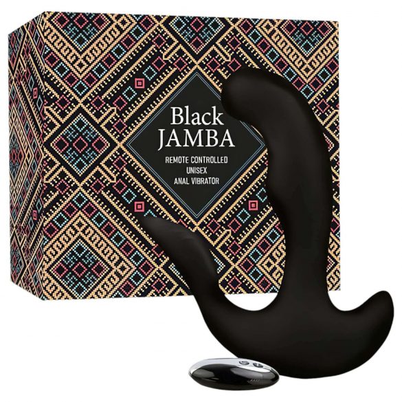 FEELZTOYS Black Jamba - draadloze verwarmde anaal vibrator (zwart)