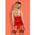 Obsessive Lovica - rode kanten jarretel set met string - L/XL