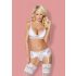 Obsessive 810-SEG-2 - kanten lingerie set (wit)