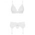 Obsessive 810-SEG-2 - kanten lingerie set (wit)