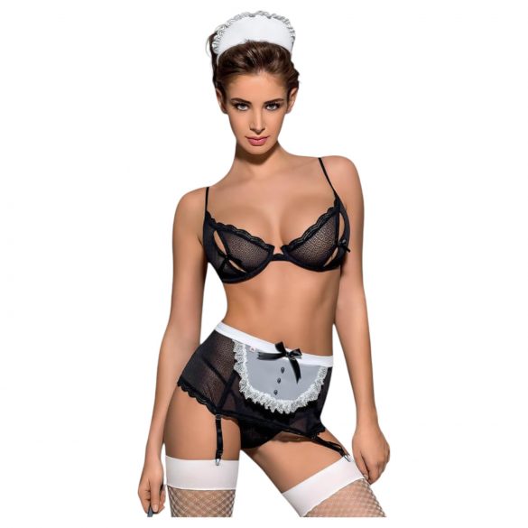 Obsessive Maidme - 6-delig kamermeisje kostuum set - L/XL