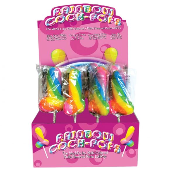 Regenboog Pik Lolly - kleurrijke fruitige verwennerij (85g)