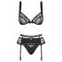 Obsessive Heartina - Lingerieset (zwart)