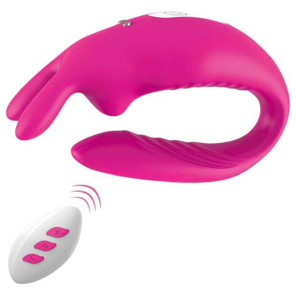 Aixiasia Hera - draadloze duo-vibrator, oplaadbaar (roze)