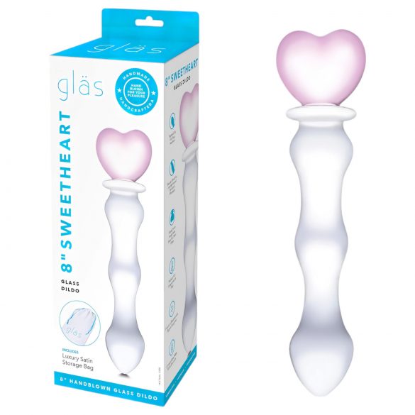 GLAS - Hartverwarmende glazen dildo (transparant)